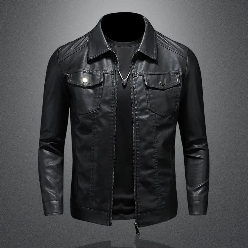 Jaqueta de Couro CLASSDIM Jaquetas Nous Moda Masculina 