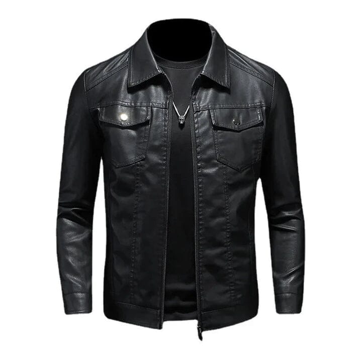 Jaqueta de Couro CLASSDIM Jaquetas Nous Moda Masculina P 