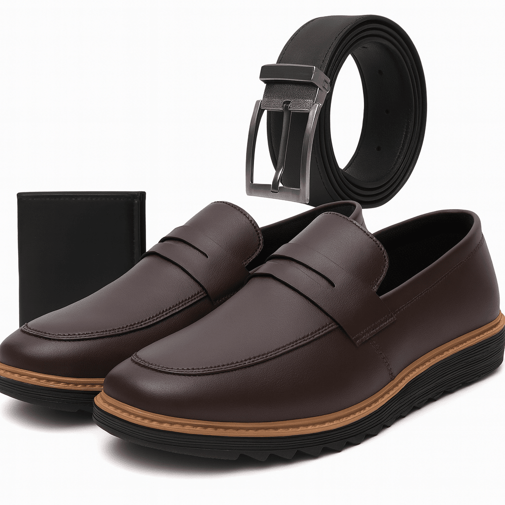 Kit Sapato Social Ralph+ Carteira + Cinto Masculino Casual Kit Sapato Social Ralph+ Carteira + Cinto Masculino Casual Nous Moda Masculina 