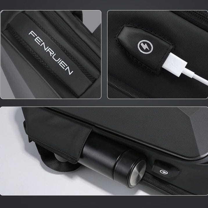 Mochila Executiva Fenruen - Notebook 14`, Expansível, Impermeável e Porta USB Mochila Executiva Fenruen Nous Moda Masculina 