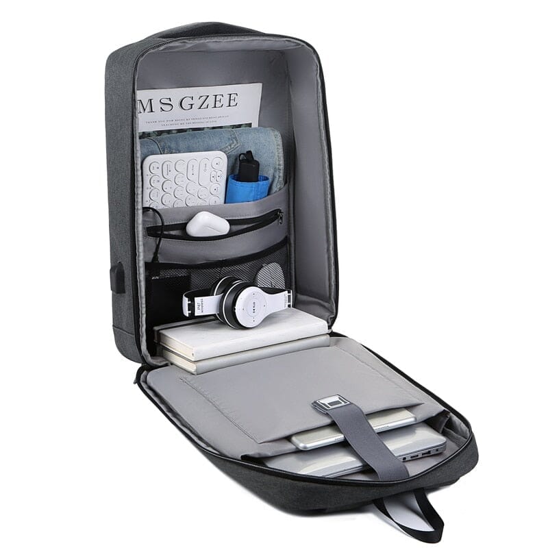 Mochila Executiva Gzan - Notebook 15`, Impermeável, Porta USB e Trava TSA Mochila Executiva Gzan Nous Moda Masculina 