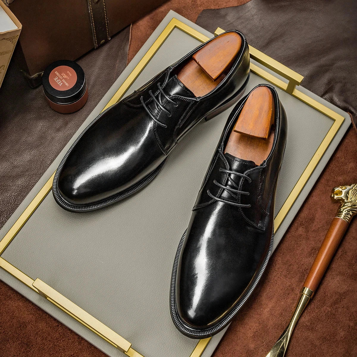 Sapato Derby Masculino Feito à Mão – Couro Legítimo Sapato Derby Masculino Feito à Mão Hanmce – Couro Legítimo Nous Moda Masculina 