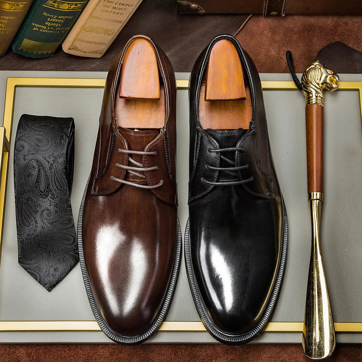 Sapato Derby Masculino Feito à Mão – Couro Legítimo Sapato Derby Masculino Feito à Mão Hanmce – Couro Legítimo Nous Moda Masculina 