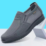 Sapato Masculino Respirável Summer Sapato Masculino Respirável Summer Nous Moda Masculina Cinza Escuro 37 