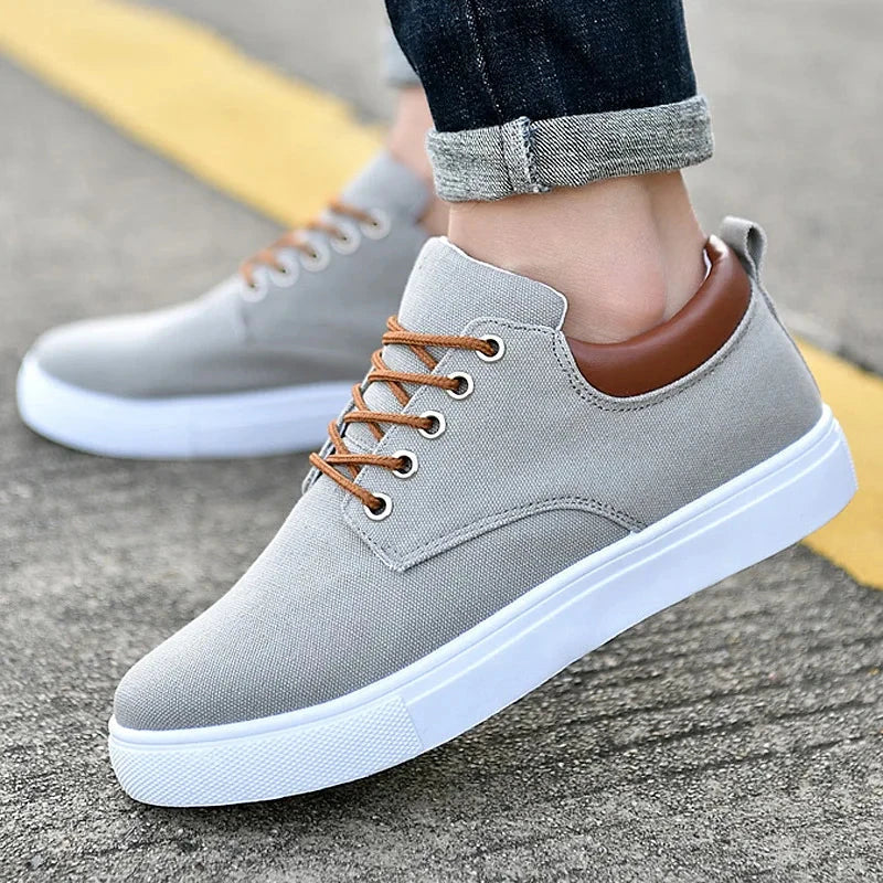 Tênis Casual Fashion Canvas Tênis Casual Fashion Canvas Nous Moda Masculina Cinza 37 
